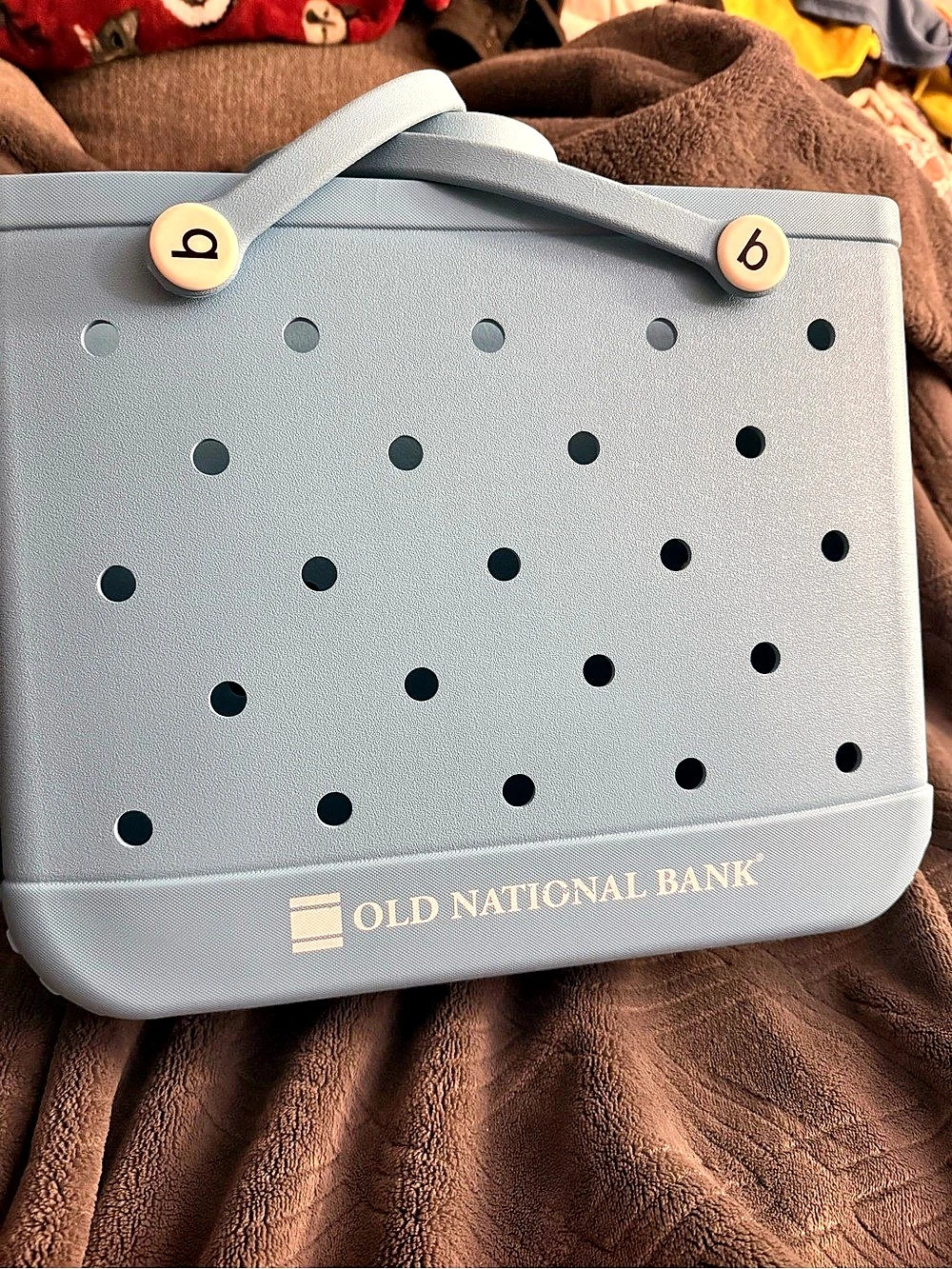 Bogg Bag Blue Perforated Tote Bag